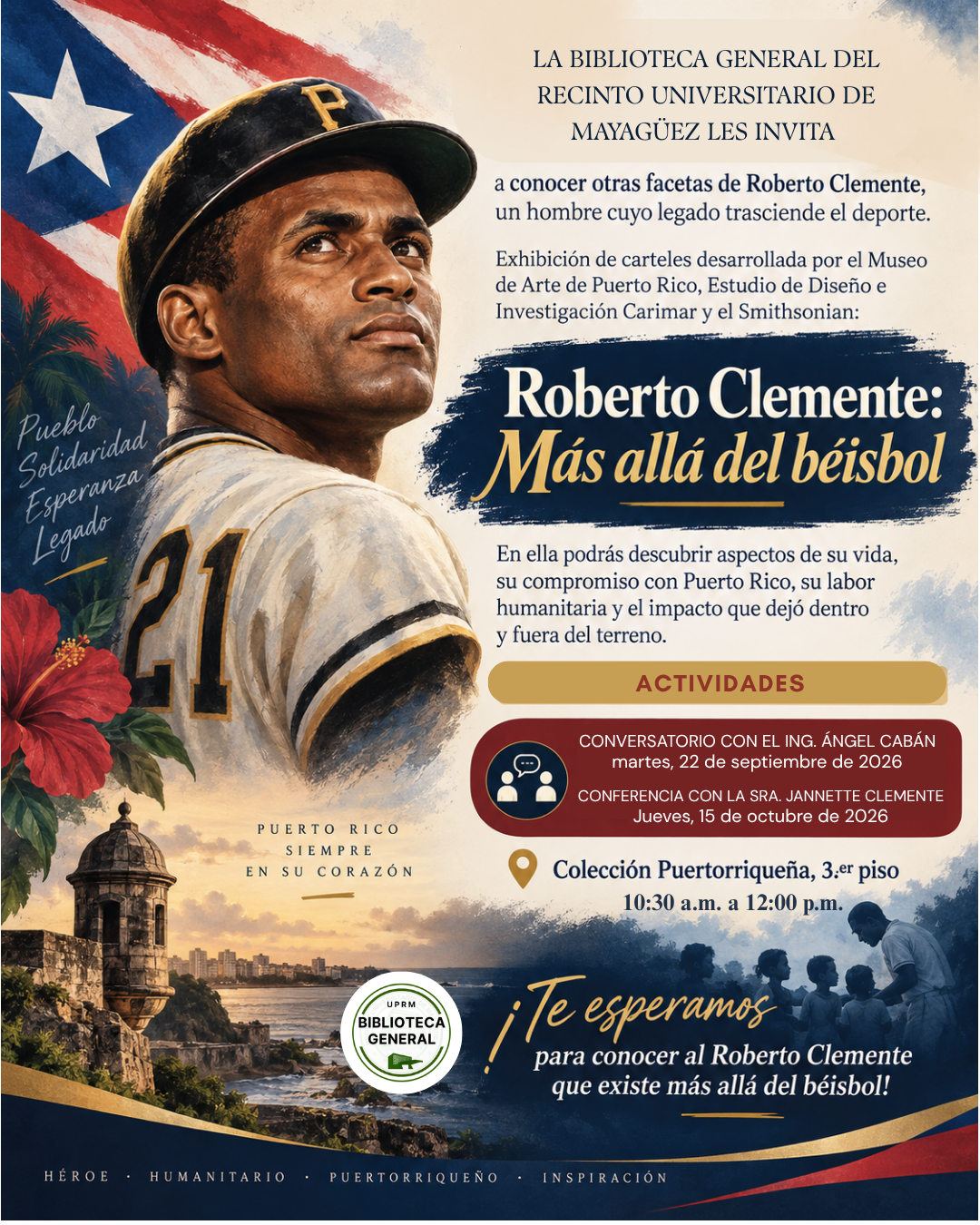 Actividad "Roberto Clemente: Más allá del béisbol" [Conferencia con la Sra. Jannette Clemente]